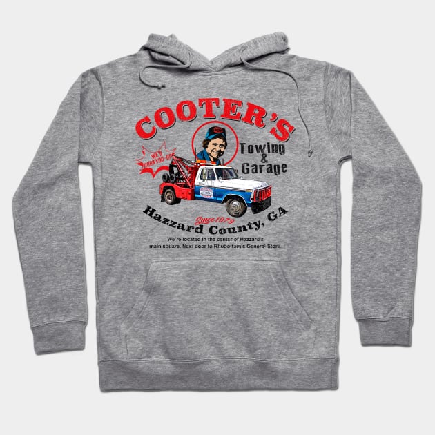 Cooter's Towing Worn Hazzard County Hoodie by Alema Art